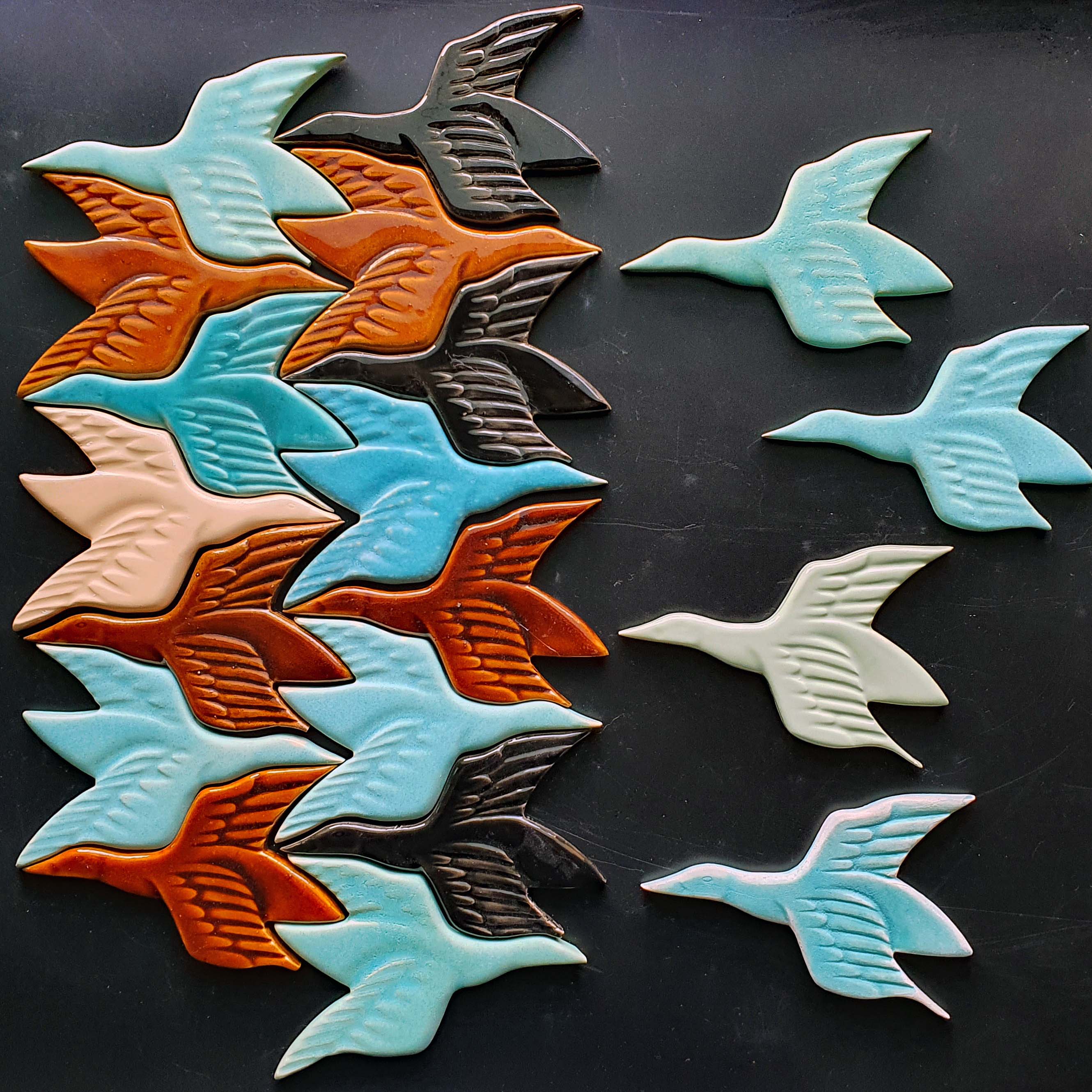Плитка Птицы — 149х100х9 174 — Line Ceramic