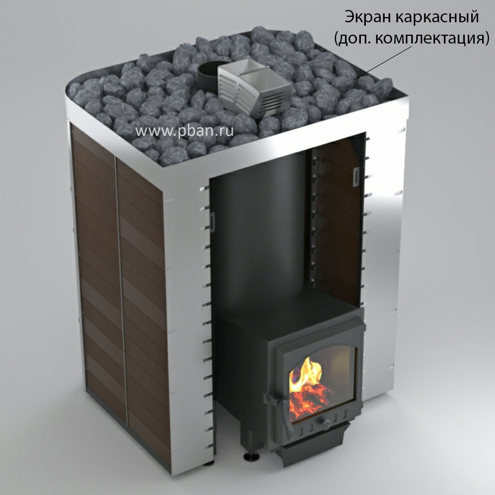 Печь с закрытой каменкой для бани Услада 20 — 8 20 — ЖАРА (pban.ru)