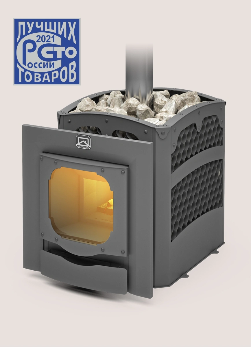 Печь для бани Былина-сетка 18 Ч Панорама (1.2) — Былина-сетка 18 кВт — Теплодар